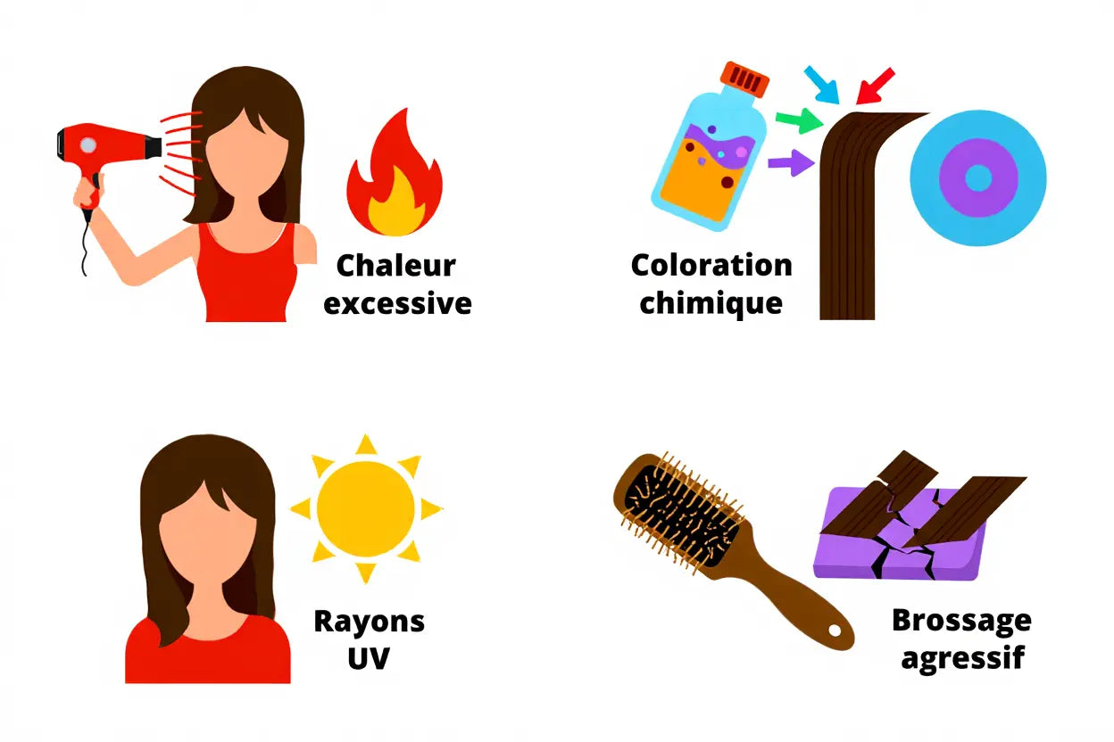 Routine capillaire pour réparer les cheveux secs et abîmés Image